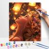 Disney Rapunzel oil paint by numbers painting kit handmade diy home decor gifts, creative art wall decor for bedroom living room painting