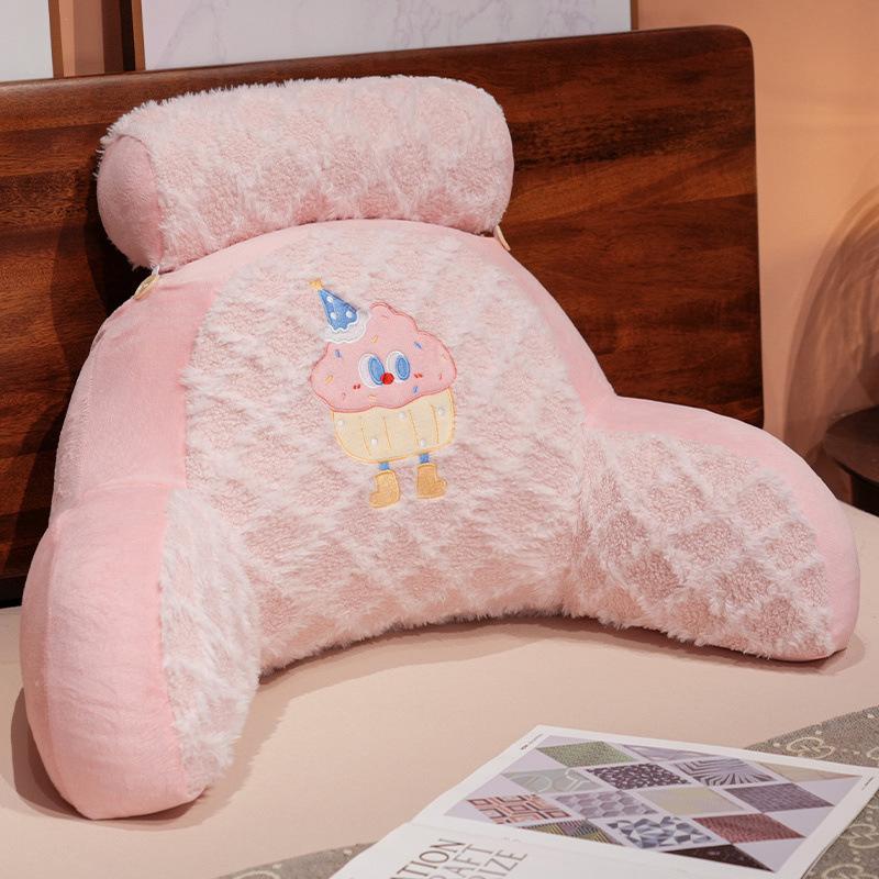 

Cartoon Plush Waist Support Bedhead Cushion for Pregnant Women To Protect Their Waist Student Dormitory Bed Reading Lumbar Pillow Cushion 60x30cm