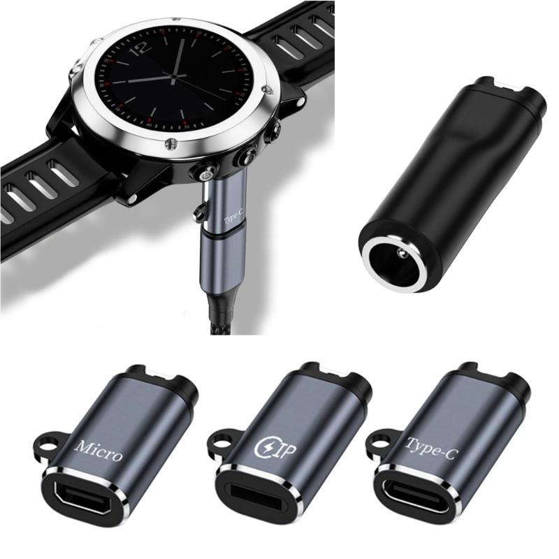 Type C/8Pin/5Pin/DC5521 Charging Adapter for 7/6/5 Smartwatches for Efficient and Stable Power Supply