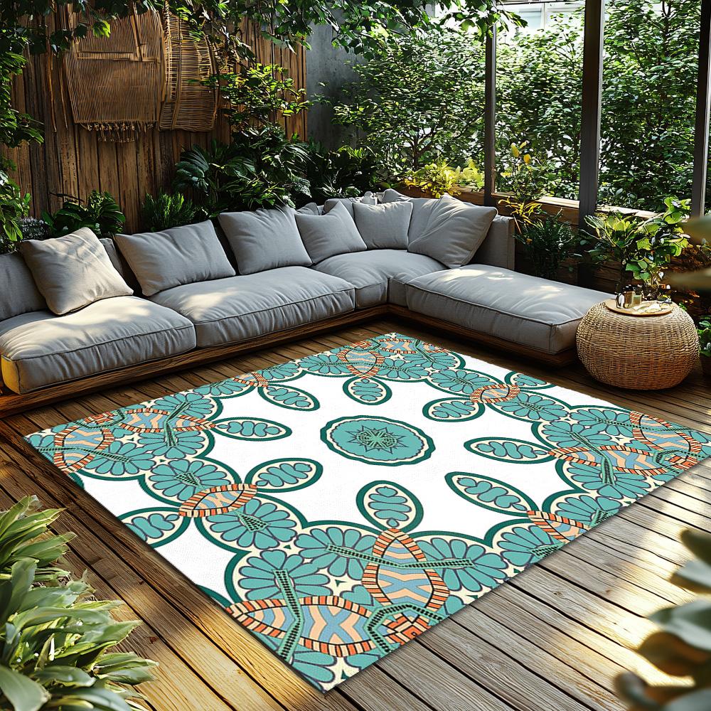 Floral Area Rug Non-Slip Indoor Outdoor Mat Washable Modern Bohemian Carpet Living Room Decor Home Decor Rugs for Bedroom