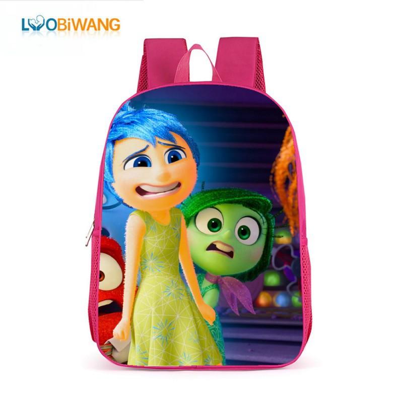Inside Out 2 Kids School Backpack 17 Inch Oxford Fabric Bag Girls Boys Lightweight Anti-Theft Comfortable Student