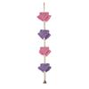 Yousheng Braided Triangles Tapestry with Bell, Wall Hanging Geometric Tapestry, Knotted Rope Tapestry with Wooden Beads for Home Nursery