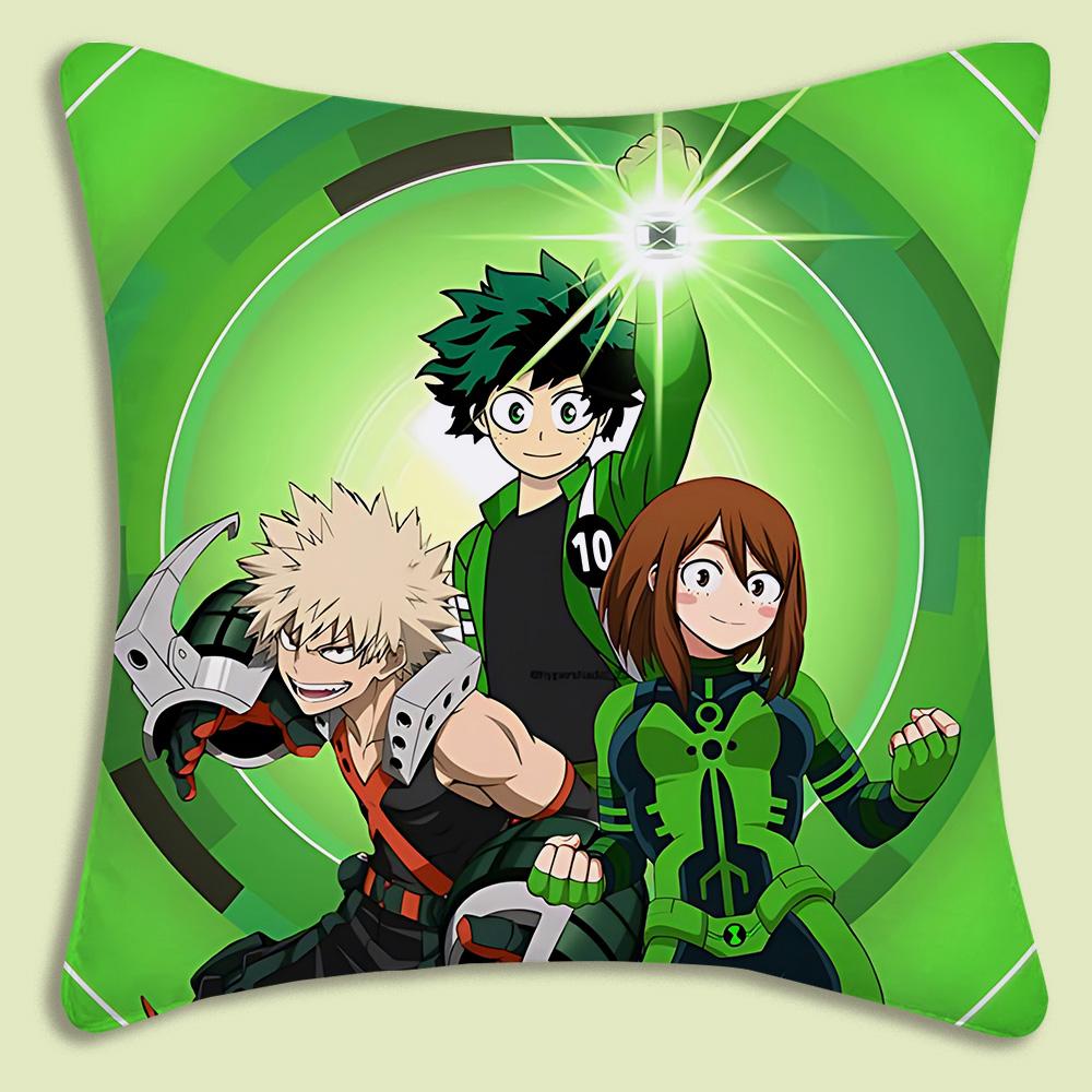Anime Hunter x Hunter Pillow Covers Cartoon Sofa Decorative Home Doublesided Printing Short Plush Cute Cushion Cover