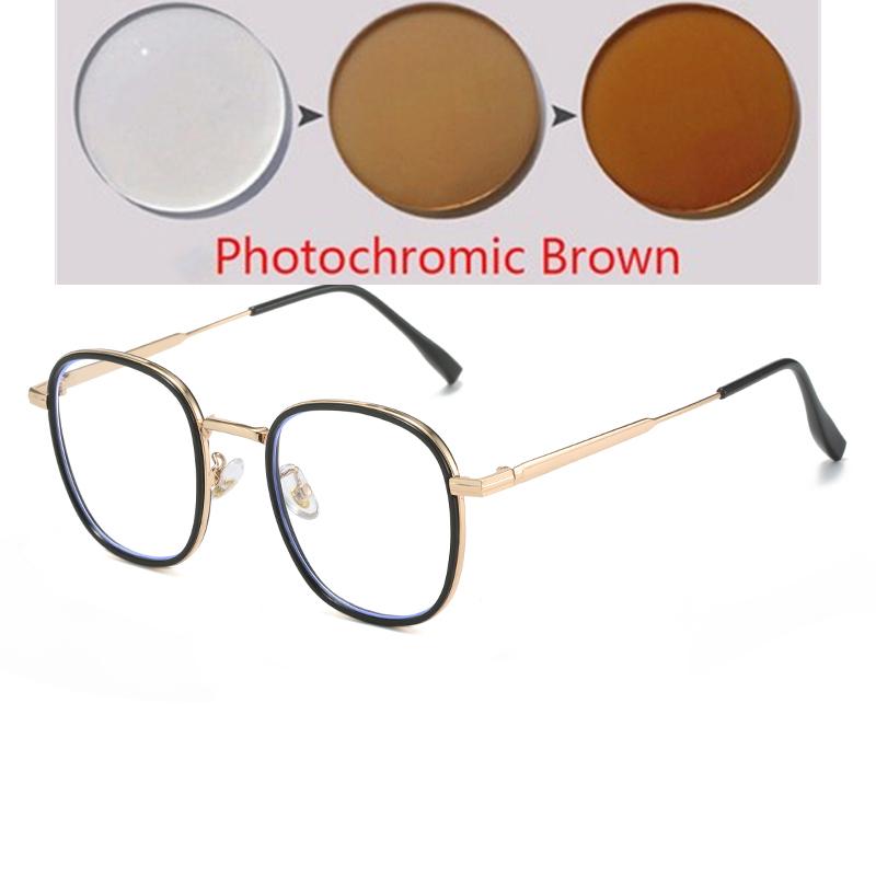 Blue Light Blocking Oval Prescription Eyeglasses For The Nearsighted Women Student Single Lens Myopia Spectacles 0 -0.5 -1.0 To -6