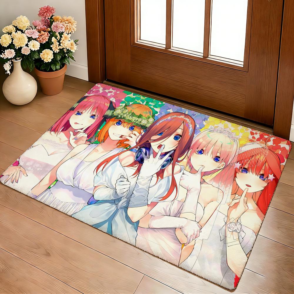 Anime Hot Q-Quintessential Q-Quintuplets Floor Mat Cozy Flannel Soft Thick Non-Slip Mat  Living Room Bedroom Kitchen Decor Rugs
