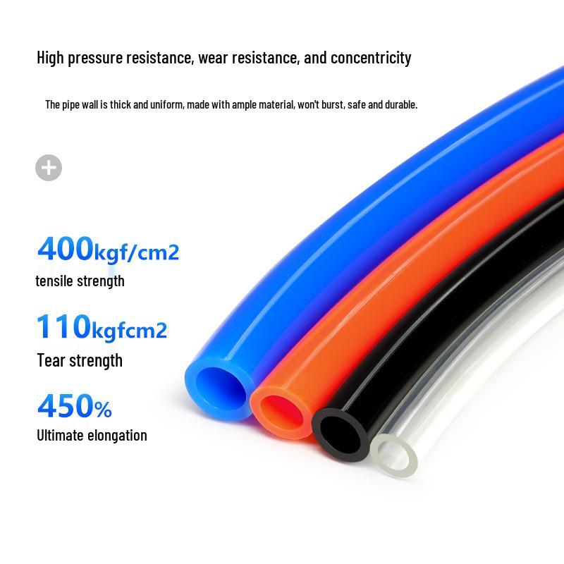 Transparenter weicher PU-Luftschlauch, verschleißfest & Hochdruck, Größen 2-10 mm, Geeignet für Luftpumpen & Kompressoren.