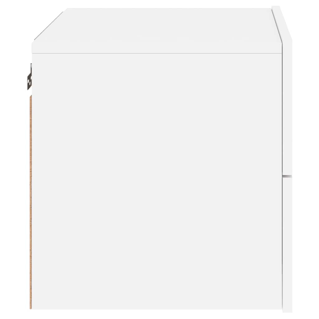 Vidaxl Comodino Sospeso con Illuminazione a LED, Bianco