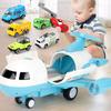 Birthday Gift Children's Toy Airplane Boy Large Music Inertia Car Airplane Alloy Car Model