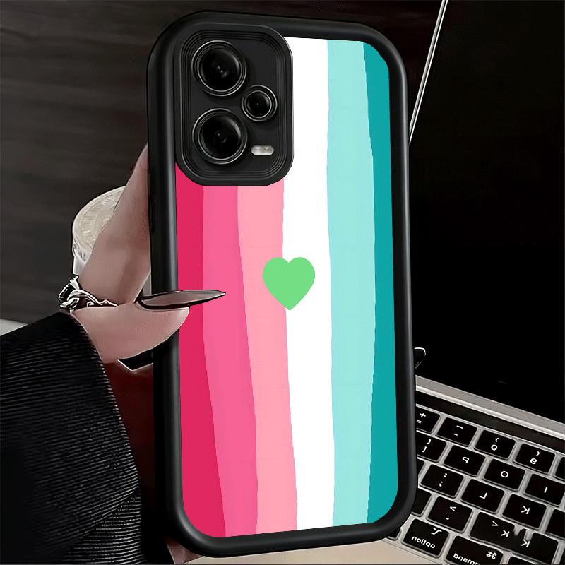 Rainbow Gradient Love Desgin Soft Phone Case for Xiaomi Poco X7 X6 X5 Pro X4 Gt X3 F7 Ultra M8 M7 Redmi 15C 15 14C 13 13C 12 12C
