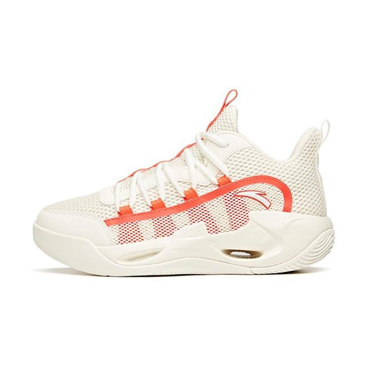 (GS) ANTA 1.0 Lifestyle Shoes  White Orange  Kids  A312121100A-5 EU 37