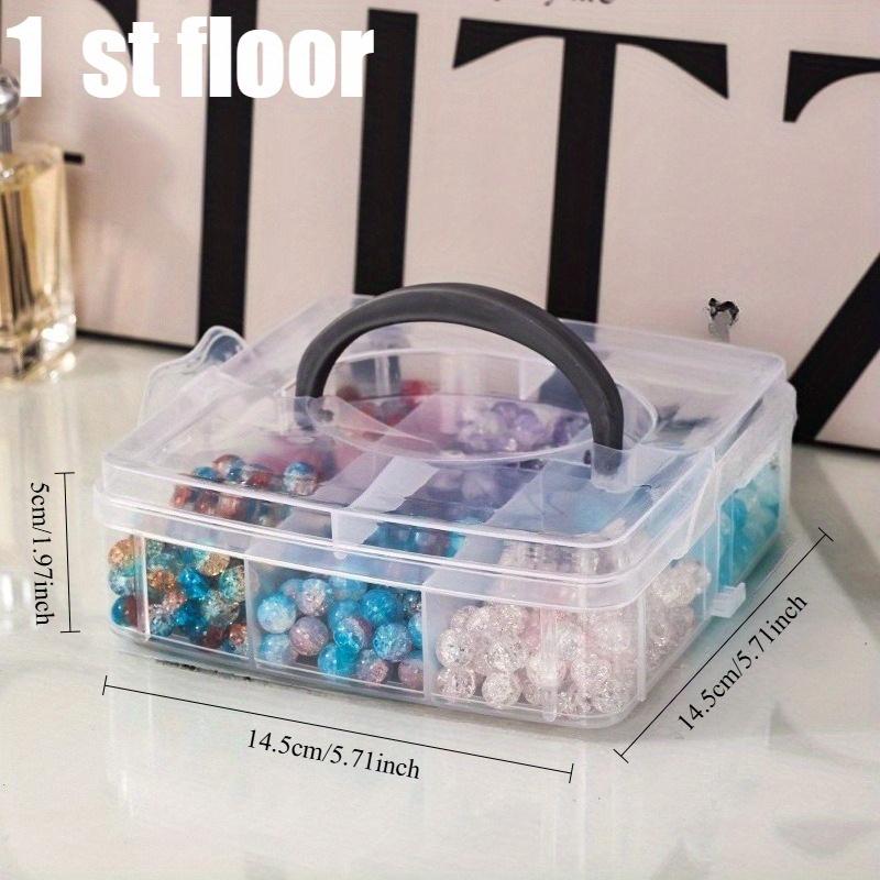 1PC Jewelry Storage Box, Earrings, Earrings, Storage Box, Multi-layer Transparent Grid, Portable Multi-functional Jewelry Storage Box.