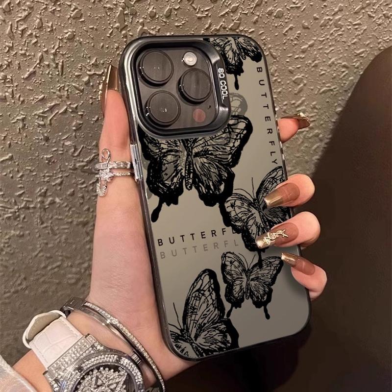 Fashion Butterfly Black Purple Phone Case for Xiaomi Mi 14T 14 13 12 12T 11 Lite Poco X6 F6 F5 X5 F4 F3 X3 GT Pro 4G 5G Cover