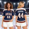Men Women Unisex Ice Hockey Jersey Short Sleeve V Neck Sportswear Athletic Shirt Breathable Lightweight Fabric Durable Stitching