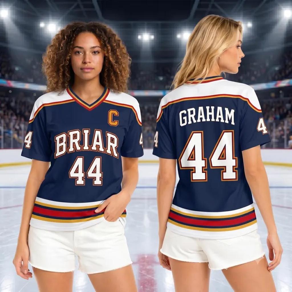 Men Women Unisex Ice Hockey Jersey Short Sleeve V Neck Sportswear Athletic Shirt Breathable Lightweight Fabric Durable Stitching