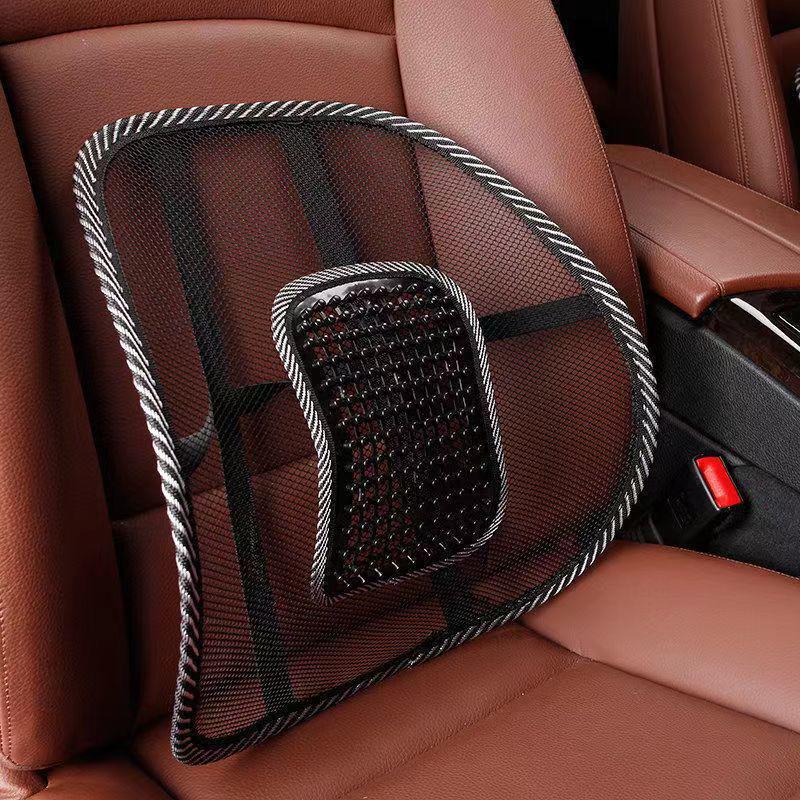 Breathable Lumbar Support Cushion for Car & Office - Universal Fit, All-Season Backrest Pillow
