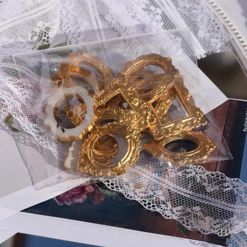 15Pcs Mini Photo Frame Set Simulation Dollhouse Picture Frames DIY Decorative Ornaments Craft Supplies for House