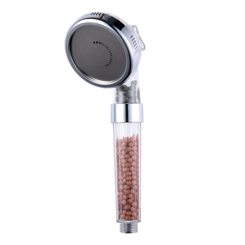 Three-Speed Handheld Shower Head with Strong Water Flow and Filtered Water Booster