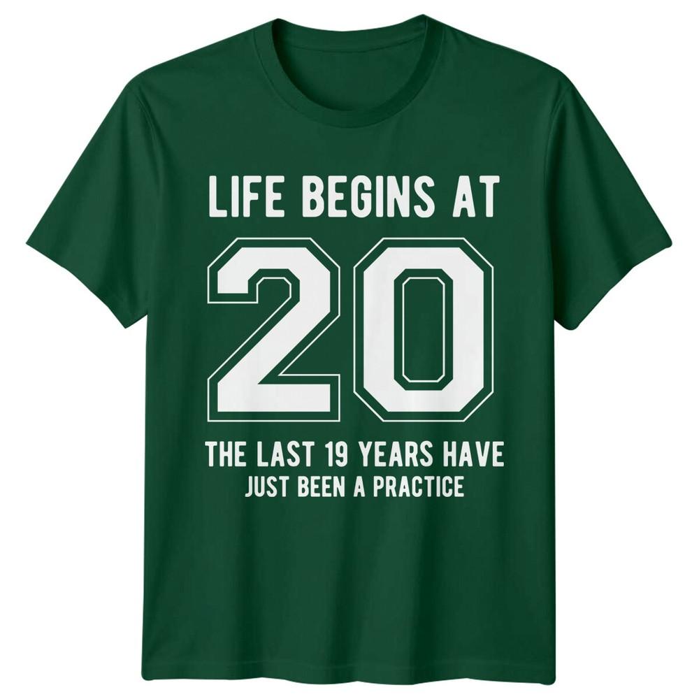 Life Begins At 20 20th Birthday Unisexs TShirt Unisexs Tee Graphic Unisex Top S