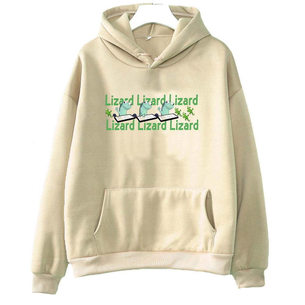 Lizard Meme Hoodies Lizard Funny Weirdcore Meme Sweatshirt Fall Men Women Long Sleeve Clothing Fashion Creative Gift Pullovers