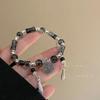 Niche Original Design Tai Chi Gossip Bracelet Female New Chinese Style Black Beaded Ink Bracelet Couple