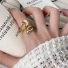 Neues Goldfarbenes Glattes Ring-Set Für Damen Punk Vintage Mode Finger Offene Ringe Für Party Hochzeit Schmuck Geschenke