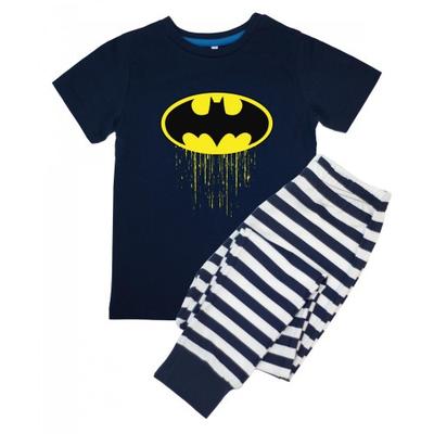 Set Pijama Lungă cu Mânecă Scurtă și Logo Drip pentru Băieți