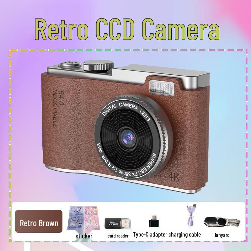 4K Retro CCD Portable Camera for Students - Children's Day Gift