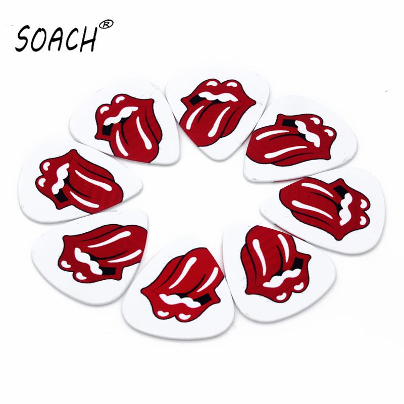 

SOACH 50 шт., 1,0 мм, изысканный, высококачественный, двухсторонний медиатор, дизайн «сделай сам», язычок, медиатор для гитары