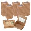 Set of 50 Disposable Lunch Boxes/Deli Boxes, Kraft Paper Boxes, Food Packs for Cooked Foods, Snack Boxes, Horizontal, Stylish, Eco-friendly, Disposabl
