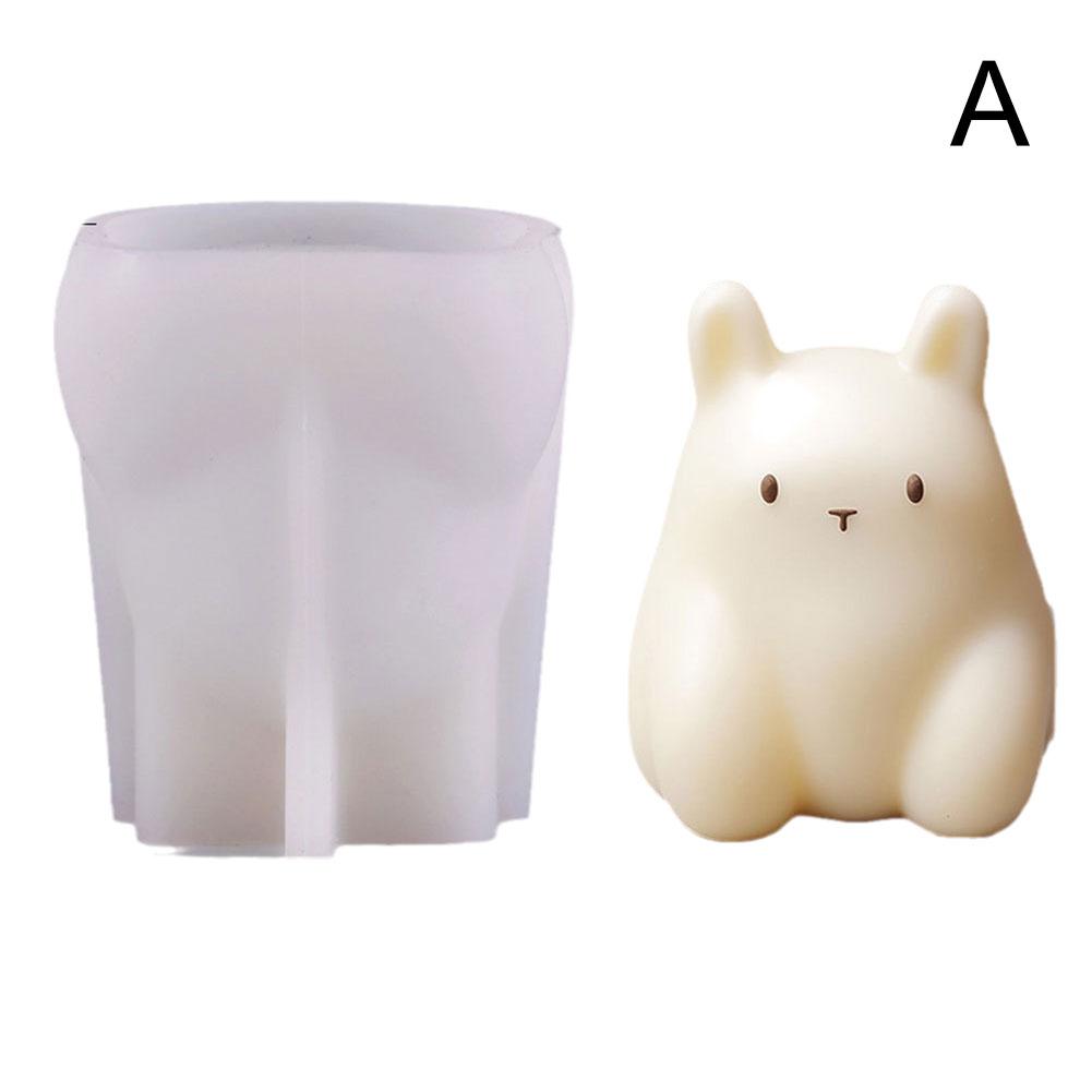 Cat Bear Milk Pudding Silicone Mold Halloween Jelly Bowl Cake, White Cold Ice Powder Mold For Cake Decoration, Cake Accesso U9E6