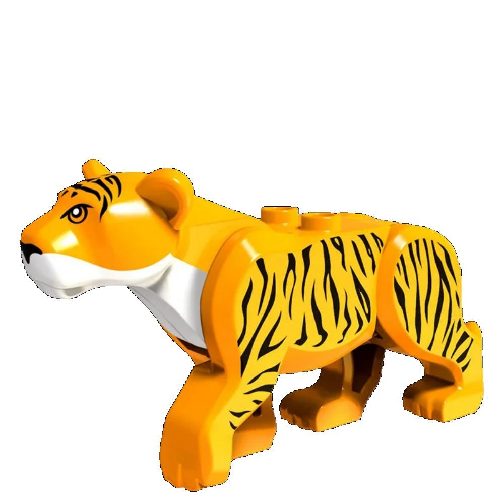 Locking Dinosaur Animals Tiger Leopard Polar Bear Elephant Shark Black Camel Building Blocks Toys For Children Animal Locking