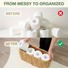 Toilet Paper Storage Basket, Toilet Paper Holder with Storage Coastal Bathroom Decor, Rattan Bathroom Accessories