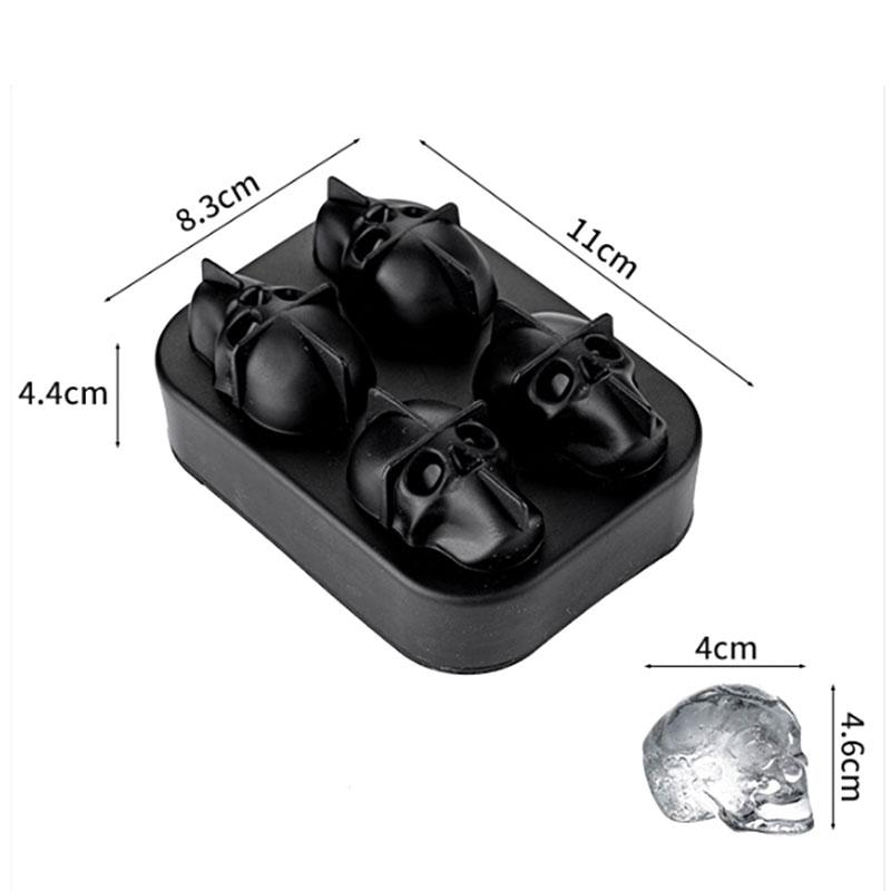 Ice Cube Tray Silicone Ice Ball Freezer Mold Square Ice Cube Maker with Lid 6/8 Grids for Whiskey Cocktail Coffee Accessories