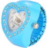 Lancardo Heart Watch Ring Free Size Analog Waterproof Women's Ring Watch Blue