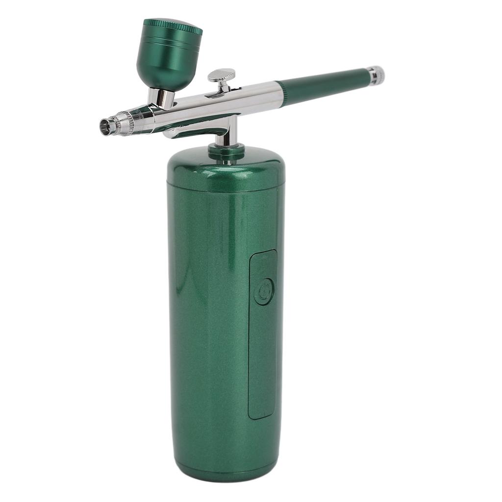 Facial Spray Airbrush Green Cordless Handheld High Pressure Nano Hydrating Skin Care Facial Oxygen Injection
