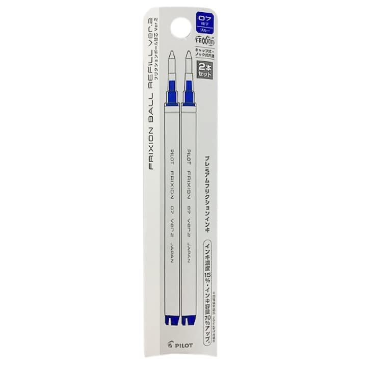 Pilot Frixion Ball Knock Zone 2 refills per pack x 3 packs Refill, 0.7mm, Blue, (LFBKRF50F-2L)