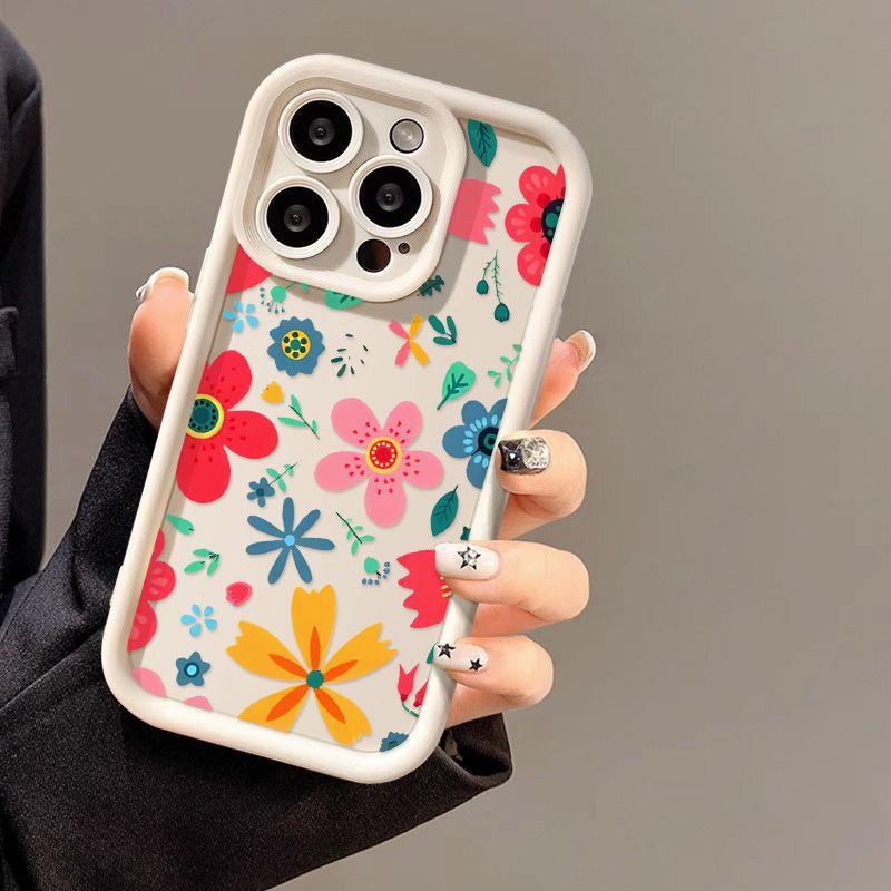 Colorful Flower Applies To iPhone17promax Apple 14 Mobile Phone Case 13 Cute 12 Premium Sense 15 Protective Case