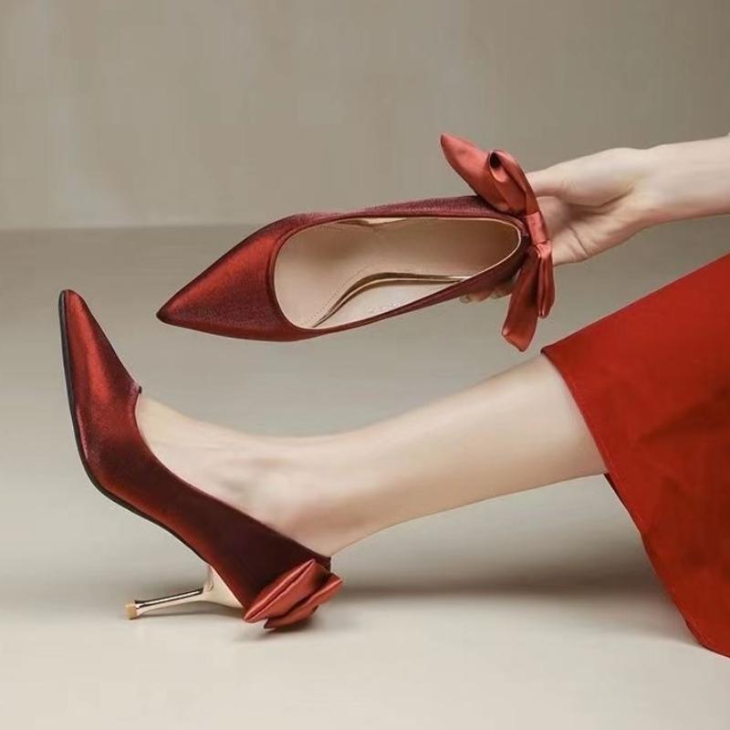 2026  Elegant Women Bride Wedding High Heel Shoes Fashion Sexy  Ladies Dress Loafers Party Performance Women Pointed-toe Shoes