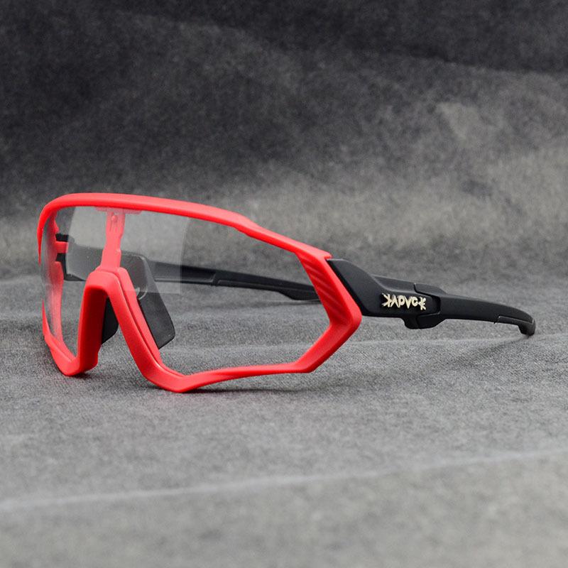 Color-changing cycling glasses with myopia running sports bicycle driving windproof eye protection