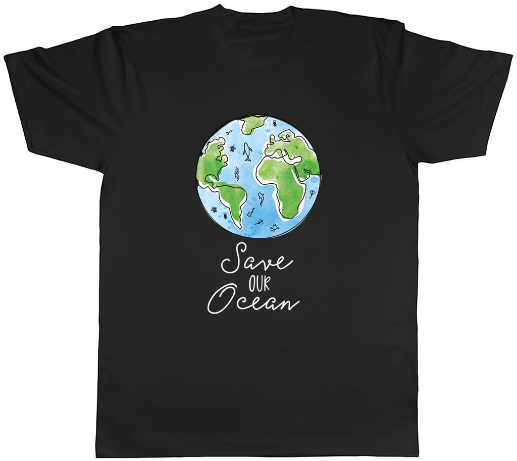 Save Our Ocean Globe World Sea Life Protection Unisexs TShirt Tee Gift Top