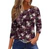 Women's Flower Small Fresh T-shirt Fashion Long Sleeve Round Neck Regular Top Spring and Autumn Wear