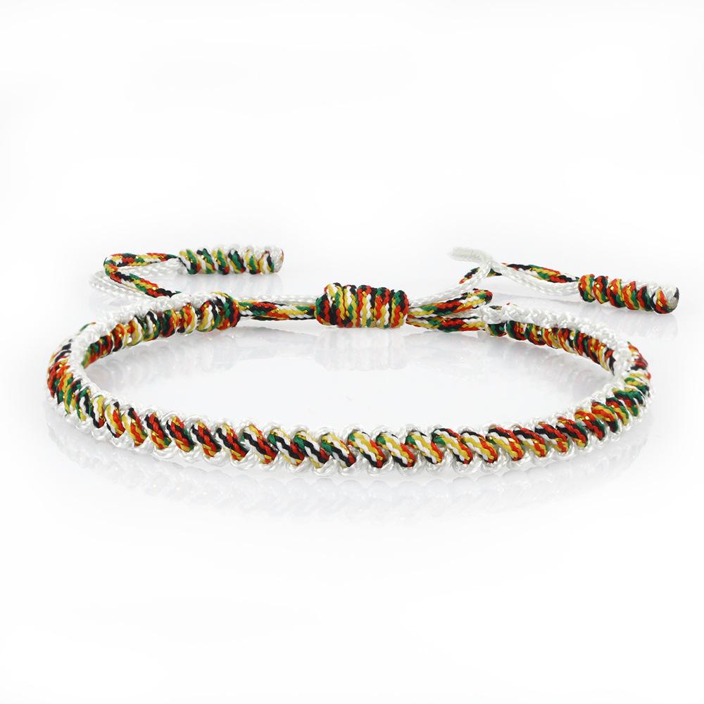 Women's Two-Color Ethnic Knot Bracelet: High-End Handwoven Jewelry
