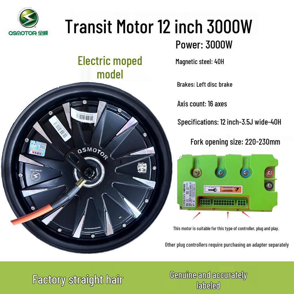 

Transit 10/12 4th Gen Universal Electric Motor for Ninebot/Niu Electric Motorcycles & Bicycles, 2000W Powerful.