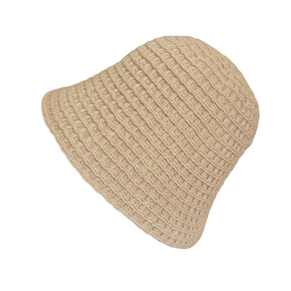 Ear Protection Bucket Hat Coldproof Knitted Fisherman Hat Fashion Warm Cap for Women