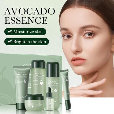 Avocado Luxury Skincare Set Facial Cleansing and Moisturizing Anti-aging Set Anti-Wrinkle Six-piece Skincare Set