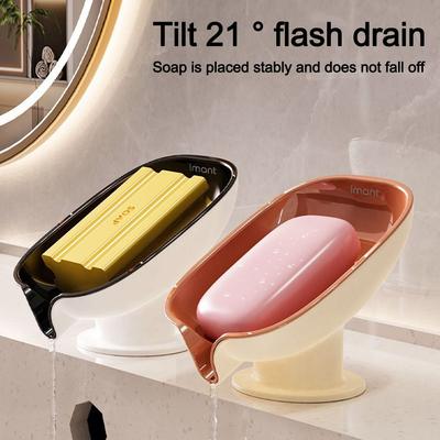 Portasapone in Plastica Resistente con Ventosa e Scarico Acqua Multifunzionale Scatola Sapone Drenante Contenitore per Spugne Cucina Articoli da Bagno