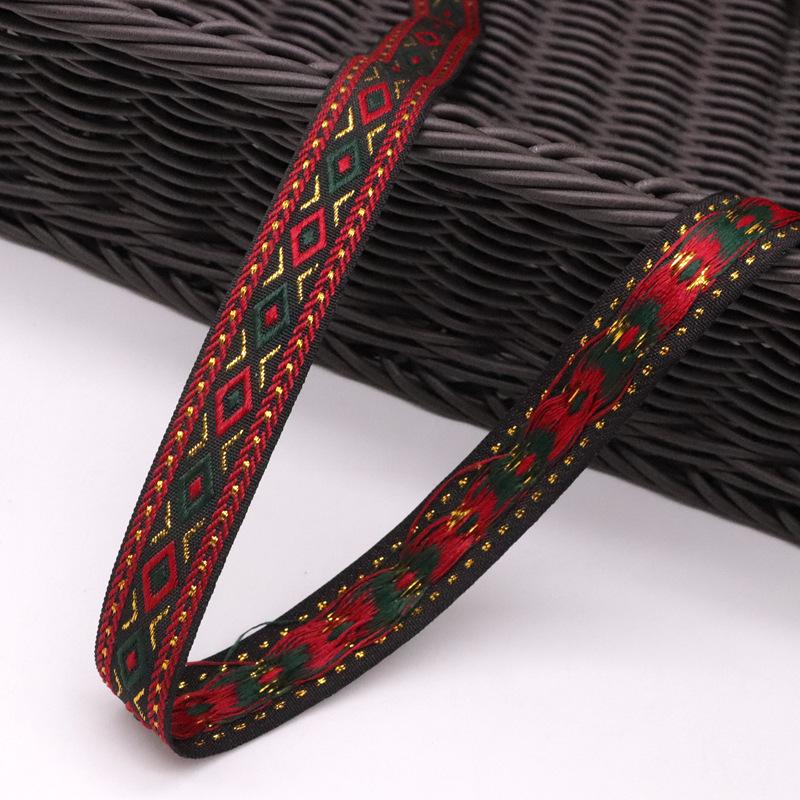 Ethnic Lace Woven Ribbon: Chinese Embroidery Jacquard for DIY Clothing & Home Textiles