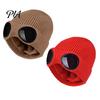 Warm Hat for Most Head Sizes 2Pcs Fleece Lined Hats with Goggles, Winter Knit Casual Accessory Outdoor Activities Hats, Windproof Skiing Caps