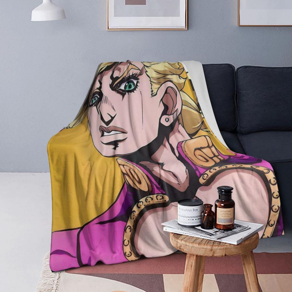 Anime JOJO HD ART  Blankets Soft Warm Flannel Throw Blanket Plush for Bed Living Room Picnic Travel Home Sofa