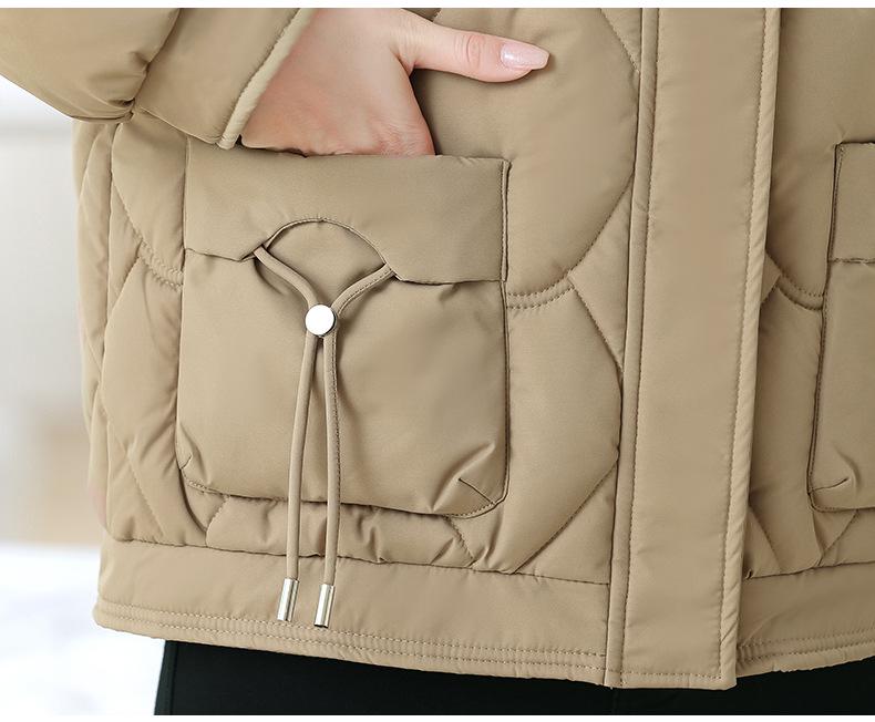 Women's Short Winter Cotton Jacket, 2026 New Korean Style, Stand Collar, Thickened Outerwear, Petite Fit